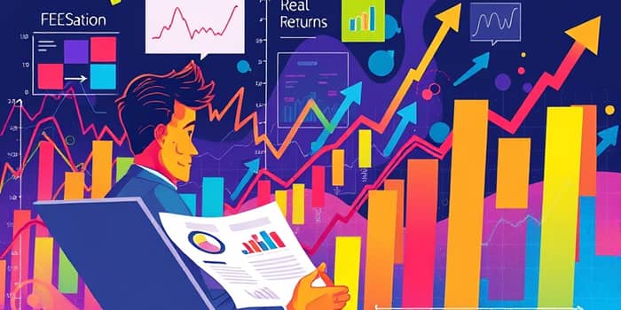 Compare real return after fees and inflation